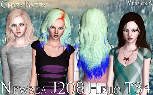 Newsea`s J208 Hello hairstyle retextured by Chazy Bazzy for Sims 3