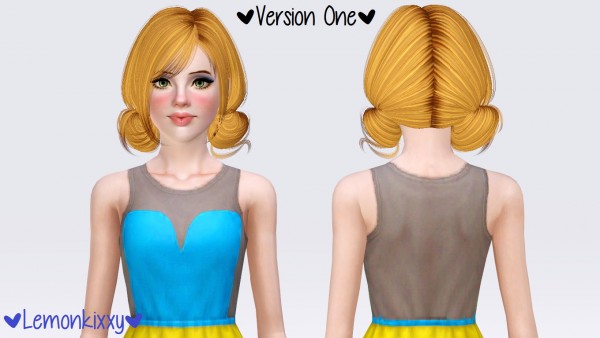 Skysims 036 hairstyle retextured by Lemonkixxy`s Lair for Sims 3