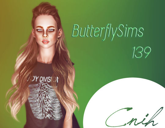ButterflySims 139 hairstyle retextured by Thecnihs for Sims 3
