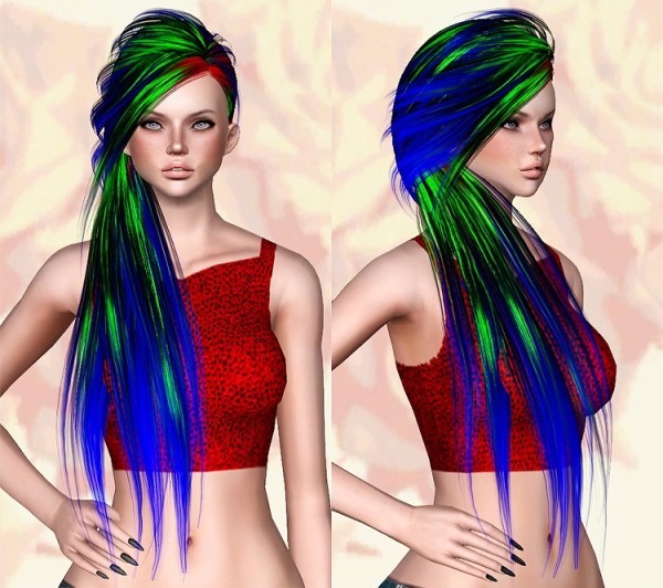 Skysims 253 hairstyle retextured by Chantel Sims for Sims 3