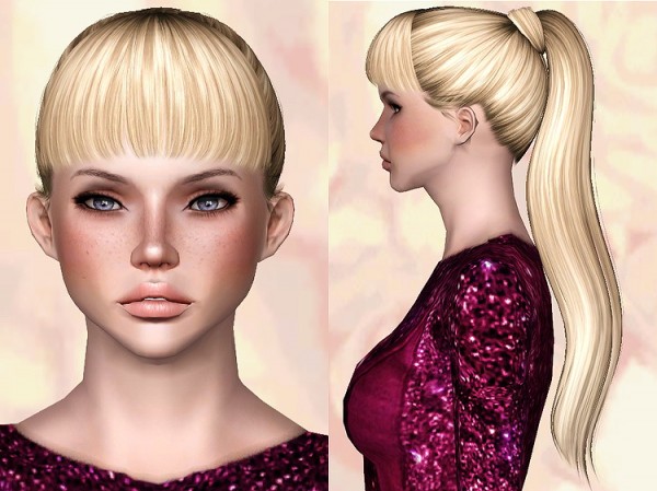 Nightcrawler Silent Lips hairstyle retextured by Chantel Sims for Sims 3