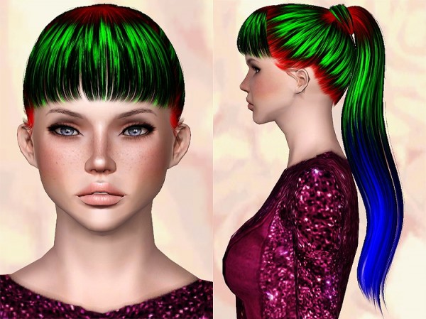 Nightcrawler Silent Lips hairstyle retextured by Chantel Sims for Sims 3