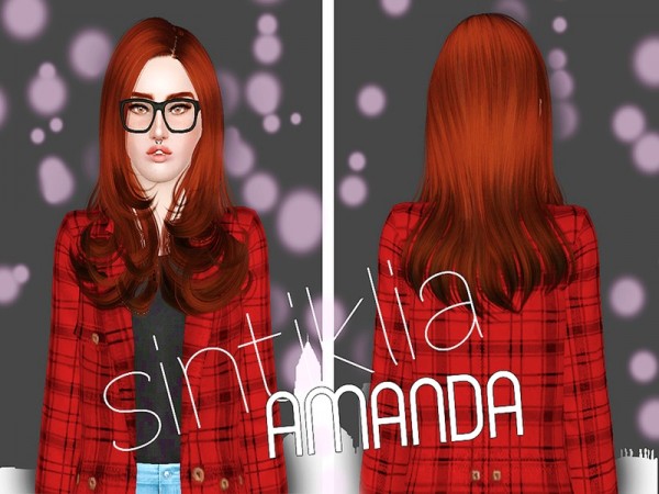 Sintiklia Amanda hairstyle conversion from TS4 to TS3 by Artemis by    select a Website    for Sims 3