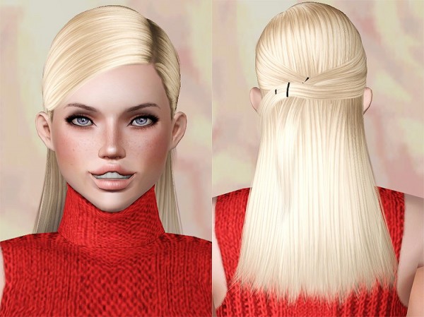 Cazy Midnight Wish hairstyle retextured by Chantel Sims for Sims 3