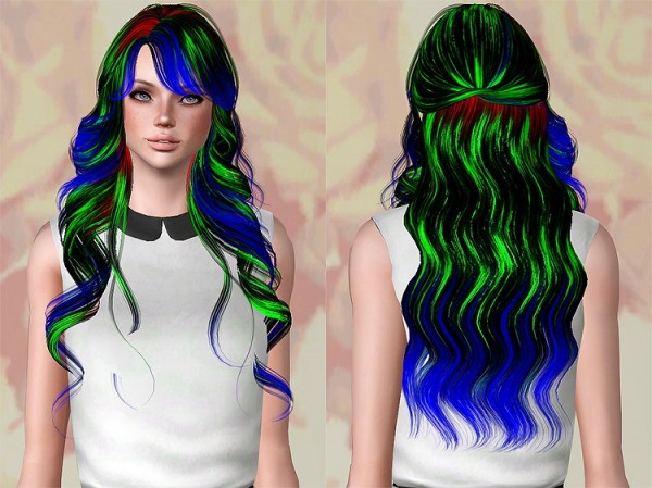 Skysims 255 hairstyle retextured by Chantel Sims for Sims 3
