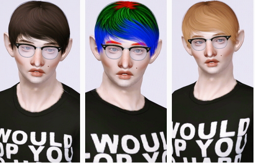 Cazy`s Joey hairstyle retextured by Beaverhausen - Sims 3 Hairs