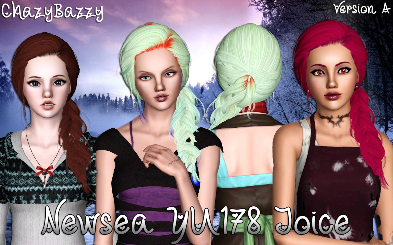 Newsea`s YU178 Joice hairstyle retextured by Chazy Bazzy - Sims 3 Hairs