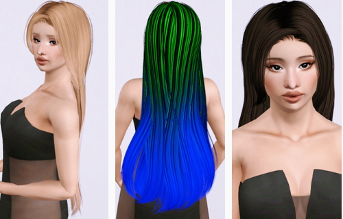 Newsea’s Tulip hairstyle retextured by Beaverhausen for Sims 3