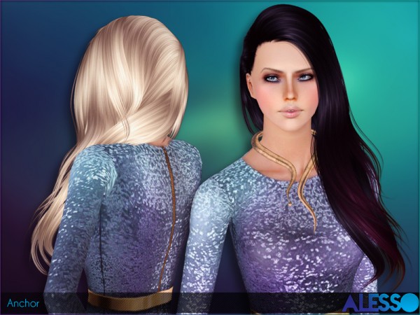 Anchor hairstyle by Alesso by The Sims Resource for Sims 3