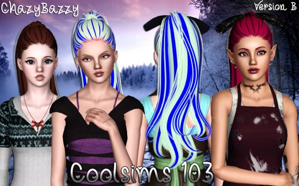 Coolsims 103hairstyle retextured by Chazy Bazzy for Sims 3