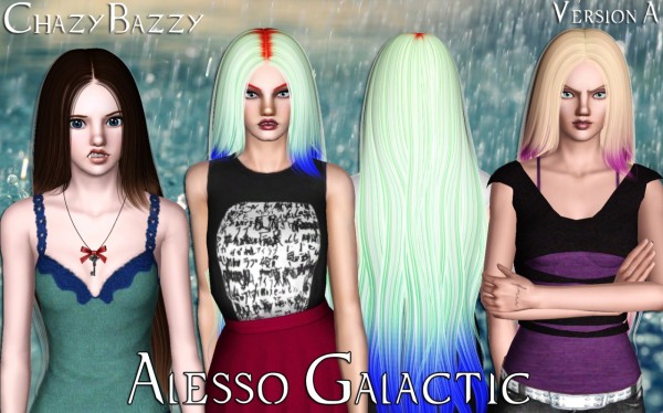 Alesso`s Galactic hairstyle retextured by Chazy Bazzy for Sims 3