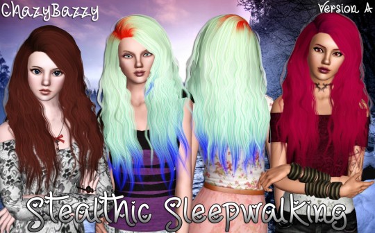 Sims Hairs Simpliciaty Stealthics Sleepwalking Hair Retextured