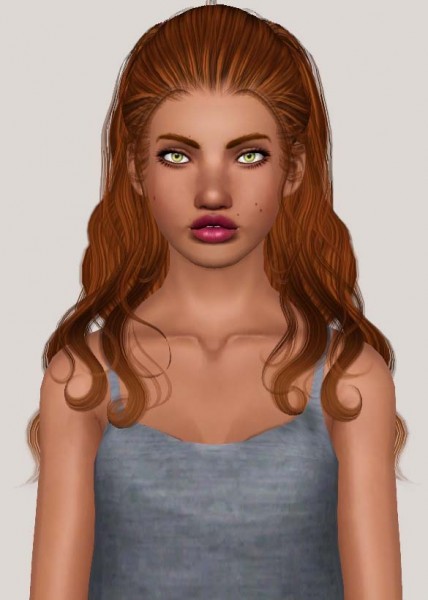 Newsea`s YU179 Isabel hairstyle retextured by Someone take photoshop away from me for Sims 3