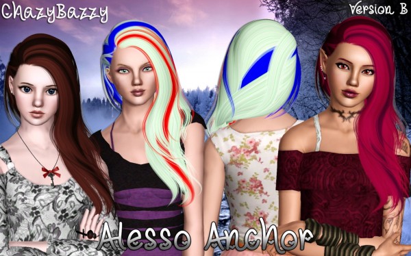 Alesso`s Anchor hairstyle retextured by Chazy Bazzy for Sims 3