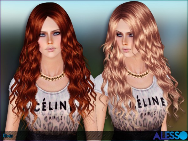 River hairstyle for TS3 by Alesso by The Sims Resource for Sims 3