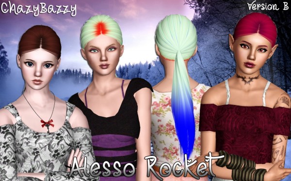 Alesso`s Rocket hairstyle retextured by Chazy Bazzy for Sims 3