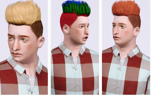Skysims 234 hairstyle retextured by Beaverhausen for Sims 3