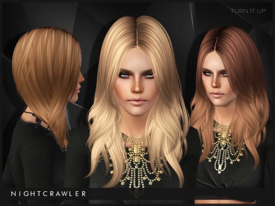 Nightcrawler-Turn It Up hairstyle for TS3 by The Sims Resource - Sims 3 ...