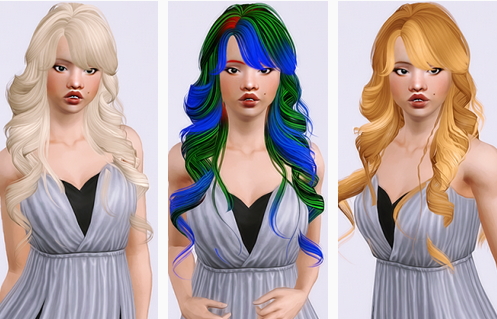 Skysims 255 hairstyle retextured by Beaverhausen for Sims 3