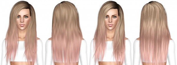 Stealthic Misery hairstyle retextured by July Kapo for Sims 3