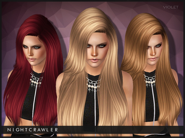 Violet hairstyle by Nightcrawler for TS3 by The Sims Resource for Sims 3