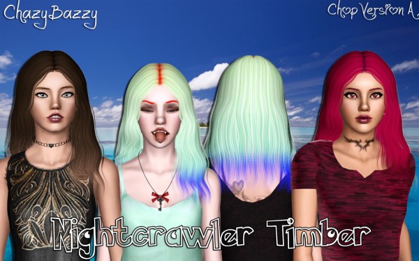 Nightcrawler`s Timber hairstyle retextured by Chazy Bazzy for Sims 3