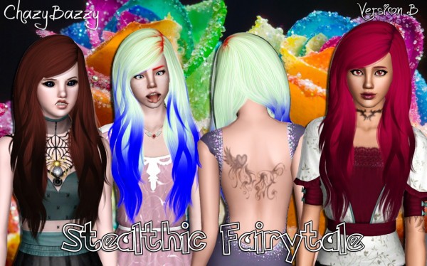 Stealthic Fairytale hairstyle retextured by Chazy Bazzy for Sims 3