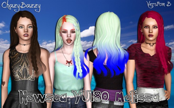Newsea`s YU180 Melissa hairstyle retextured by Chazy Bazzy for Sims 3