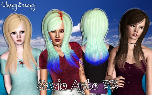 Savio Anto 53 hairstyle retextured by Chazy Bazzy for Sims 3