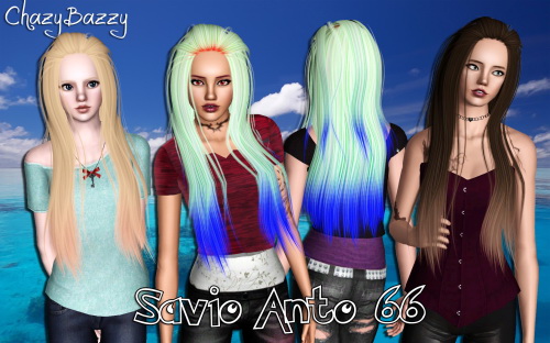 Savio Anto 66 hairstyle retextured by Chazy Bazzy for Sims 3