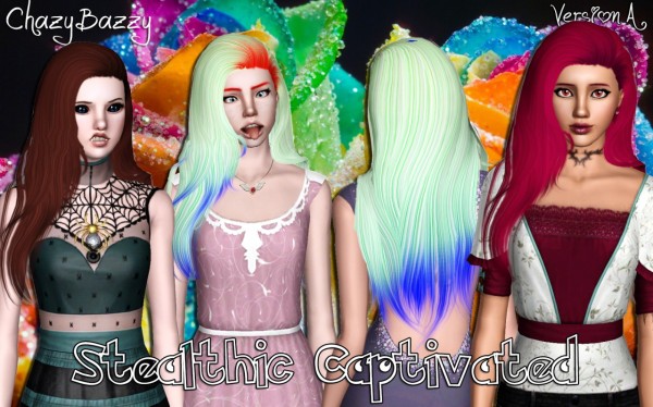 Stealthic Captivated hairstyle retextured by Chazy Bazzy for Sims 3