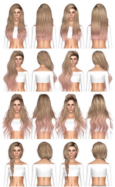 Nightcrawler Violet, Skysims 264, Skysims 265,  Stealthic Summer Haze hairstyles retextured by July Kapo for Sims 3