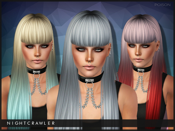 Poison hairstyle for TS3 by Nightcrawler by The Sims Resource for Sims 3