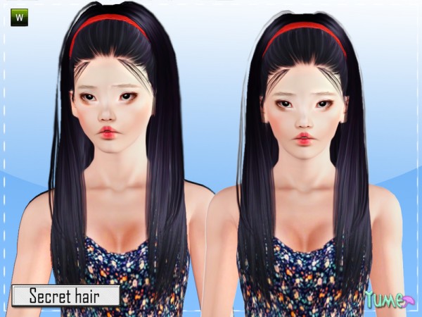 Yume   Secret hairstyle by Zauma by The Sims Resource for Sims 3