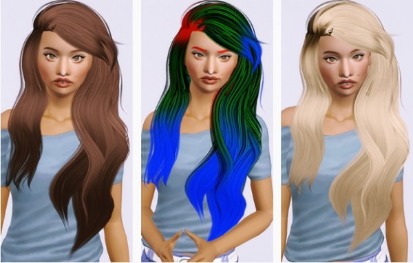 Stealthic Sanctuary hairstyle retextured by Beaverhausen for Sims 3
