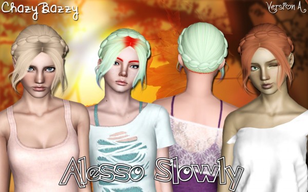 Alesso`s Slowly hairstyle retextured by Chazy Bazzy for Sims 3