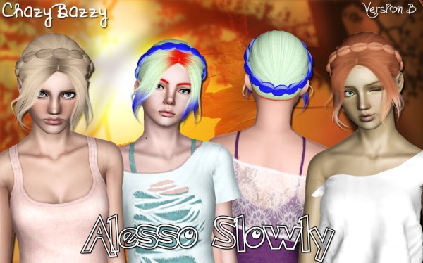 Alesso`s Slowly hairstyle retextured by Chazy Bazzy for Sims 3