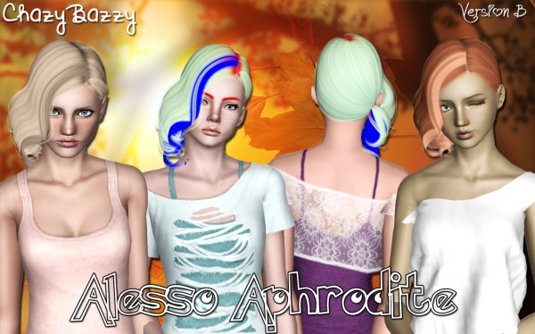 Alesso`s Aphrodite hairstyle retextured by Chazy Bazzy for Sims 3