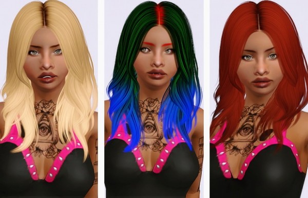 Nightcrawler Turn It Up hairstyle retextured by Beaverhausen for Sims 3