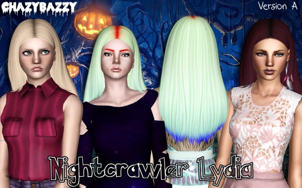Nightcrawler Lydia hair retextured by Chazy Bazzy for Sims 3
