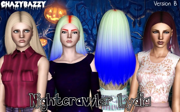 Nightcrawler Lydia hair retextured by Chazy Bazzy for Sims 3