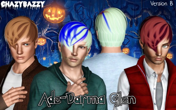 Ade Darma Glen hair retextured by Chazy Bazzy for Sims 3