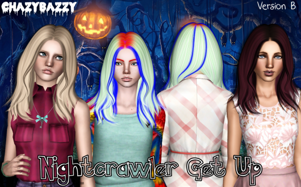 Nightcrawler Get Up hair retextured by Chazy Bazzy for Sims 3