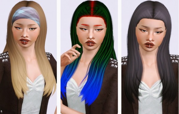 Ade Darma’s Iggy hairstyle retextured by Beaverhausen for Sims 3