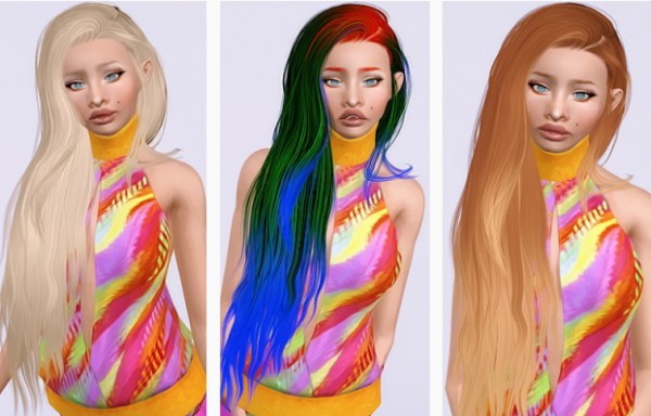 Stealthic Aquaria hairstyle retextured by Beaverhausen for Sims 3
