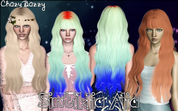 Sintiklia`s Alia hairstyle retextured by Chazy Bazzy for Sims 3