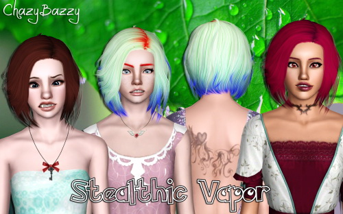 Stealthic Vapor hairstyle retextured by Chazy Bazzy for Sims 3