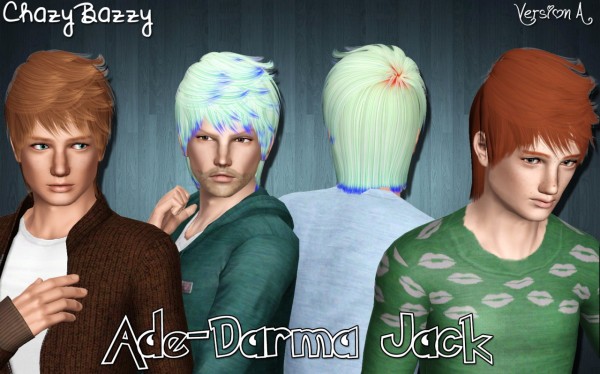 Ade Darma Jack hairstyle retextured by Chazy Bazzy for Sims 3