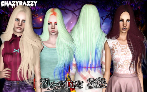 Skysims 263 hairstyle retextured by Chazy Bazzy for Sims 3