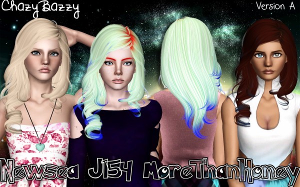 Newsea`s J154 More Than Honey hairstyle retextured by Chazy Bazzy for Sims 3